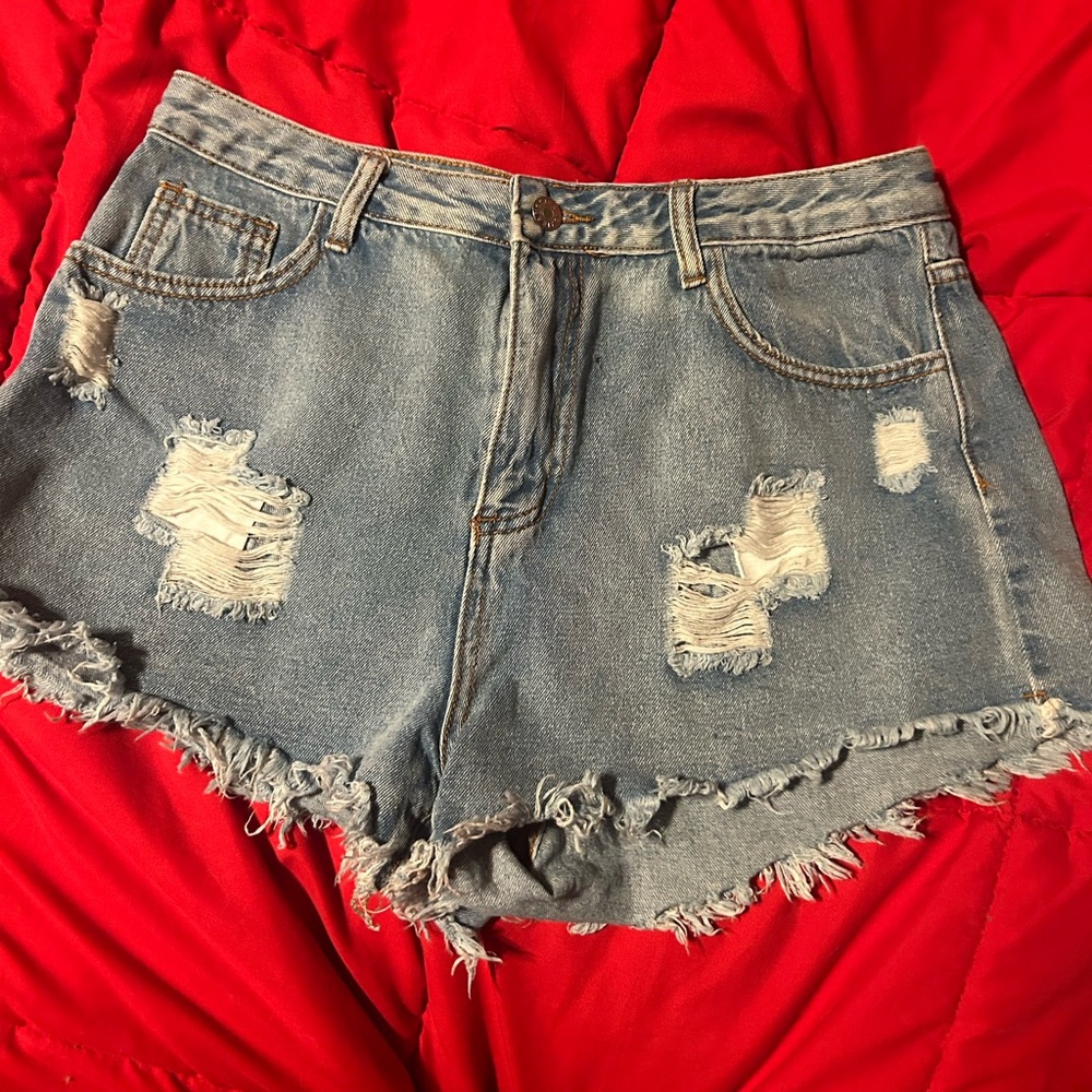 Distressed Denim Women's Shorts
